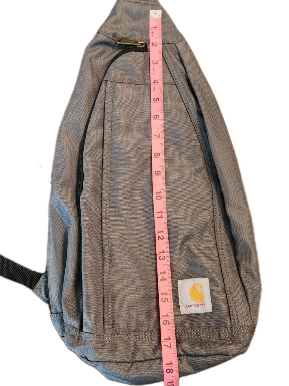 Carhartt Rain Defender Over The Shoulder Sling Bag Gray Canvas Backpack Travel - Picture 3 of 11